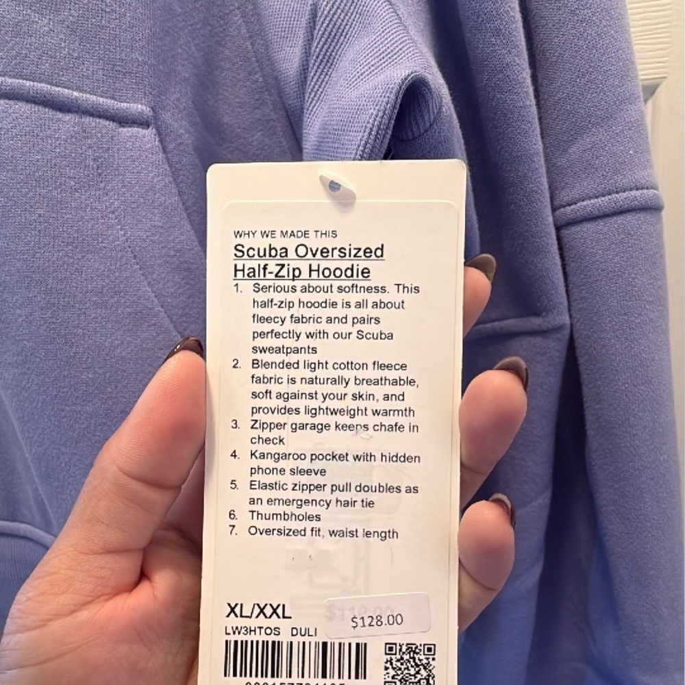 Lululemon Oversized Half Zip Hoodie XL/XXL, NWT
Colorway: Dusty Lilac 💜 - Picture 5 of 5